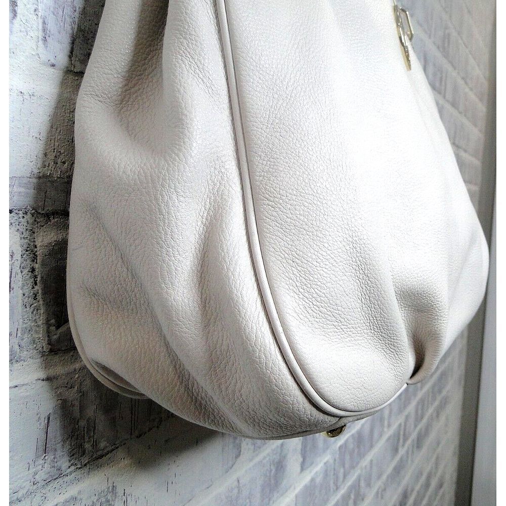 Michael Kors Women's‎ Fulton Leather Vanilla White Gold Chain Hand Bag Purse - Picture 5 of 16